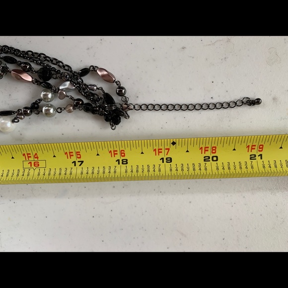 Elegant Neutral tone multi strand Necklace - Picture 3 of 4